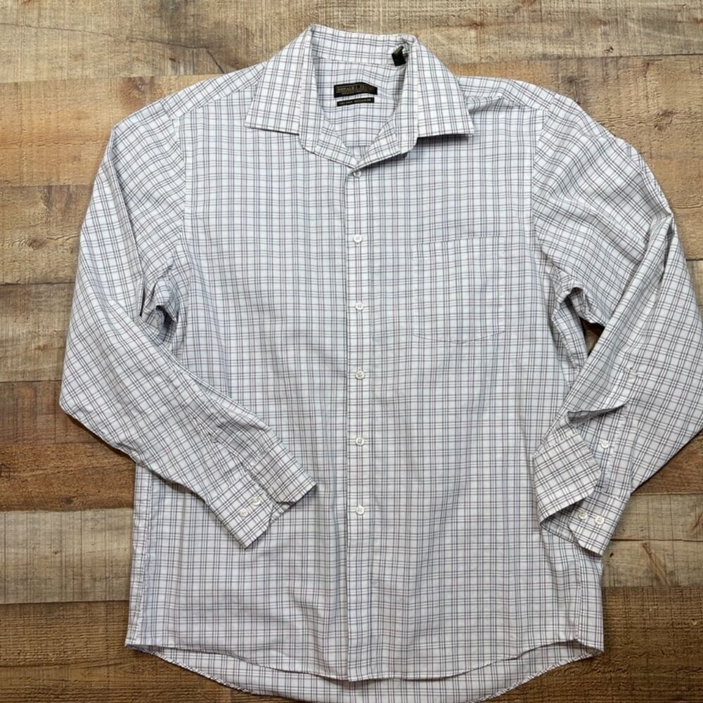 Donald Trump Signature Collection Plaid Dress Shirt size 16.5 (34/35)